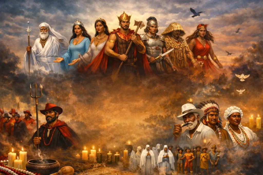 7 linhas da umbanda: guia com orixás, guias de umbanda e falanges